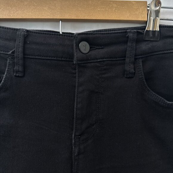 Pilcro and Letterpress Women's Flared Jeans Subsrcipt Mid-Rise Denim Black 25 - Picture 5 of 16